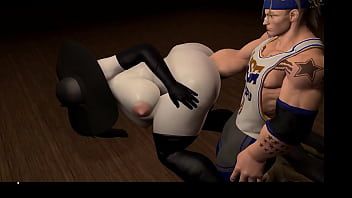 play A garota tenta colocar a única mão firmemente na bunda
