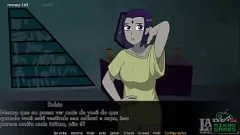 Anime Sexy Raven de Teen Titans em um jogo travesso, Garota emo quente exposta
